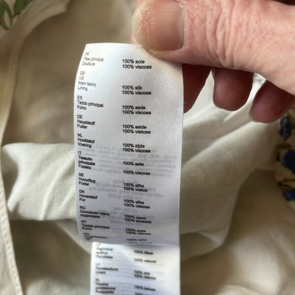 Maje Riviere Floral-Print Silk Crepe De Chine Mini Dress Size EU 36 - Picture 12 of 16